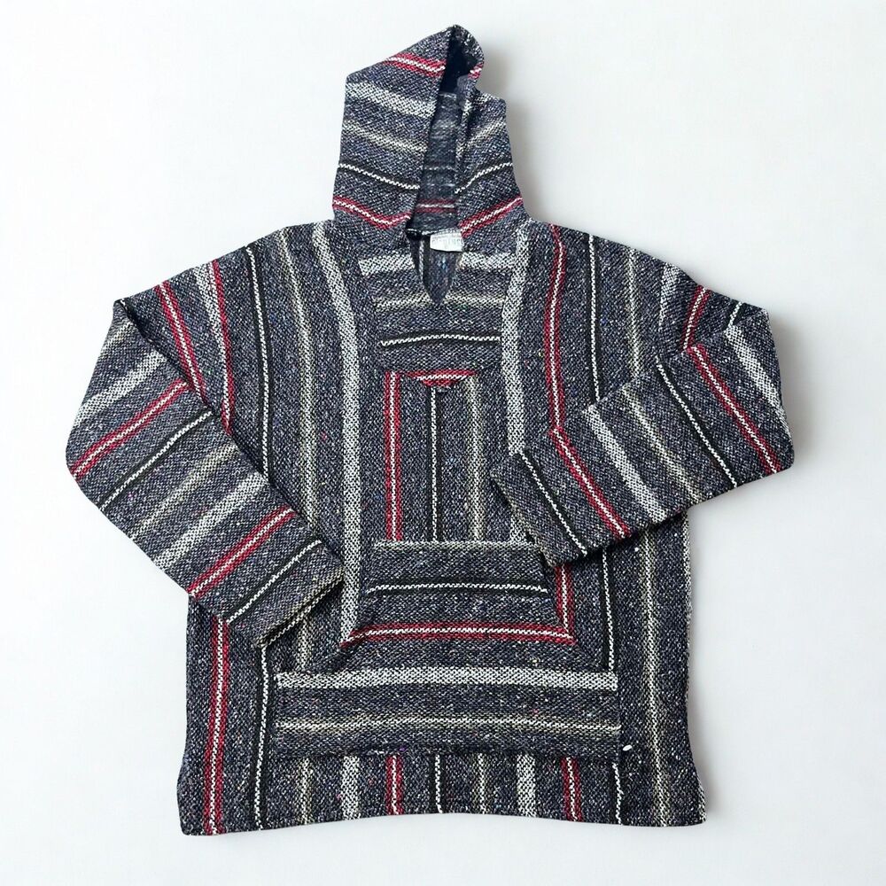 Baja Cienfuegos Hoodie Men's XL Baja Pullover Mexican Blanket Surf Skate